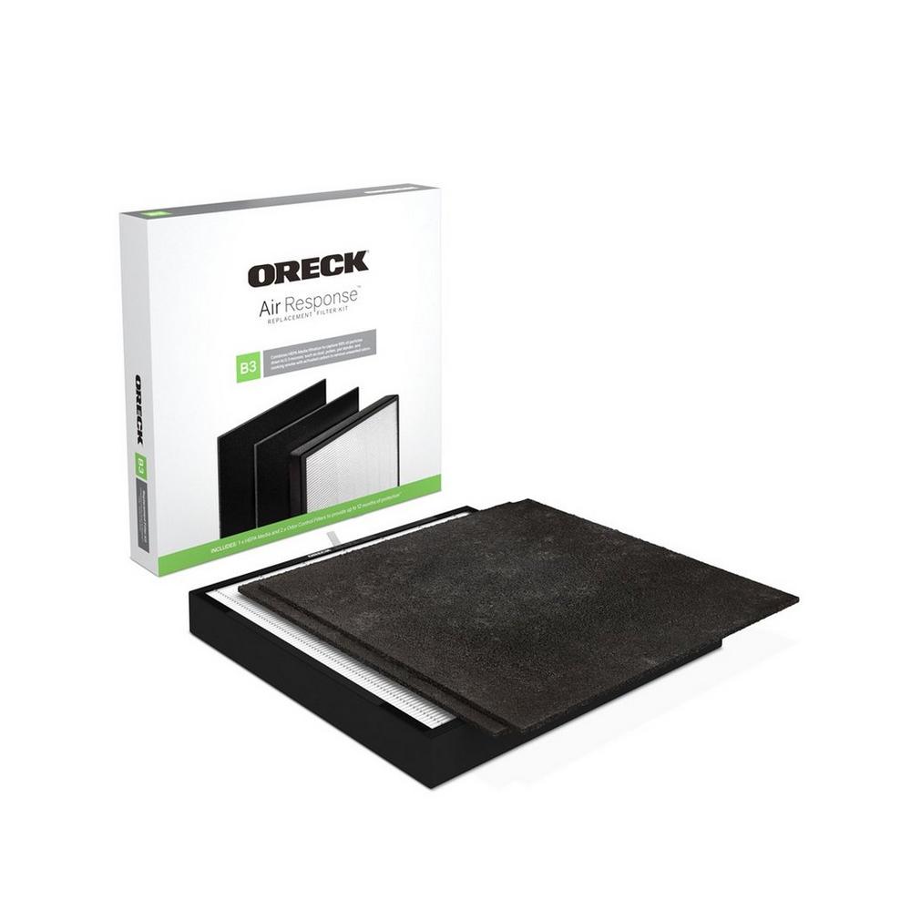 Large Air Response HEPA Media Air Purifier and Replacement Air Filter Kit Bundle